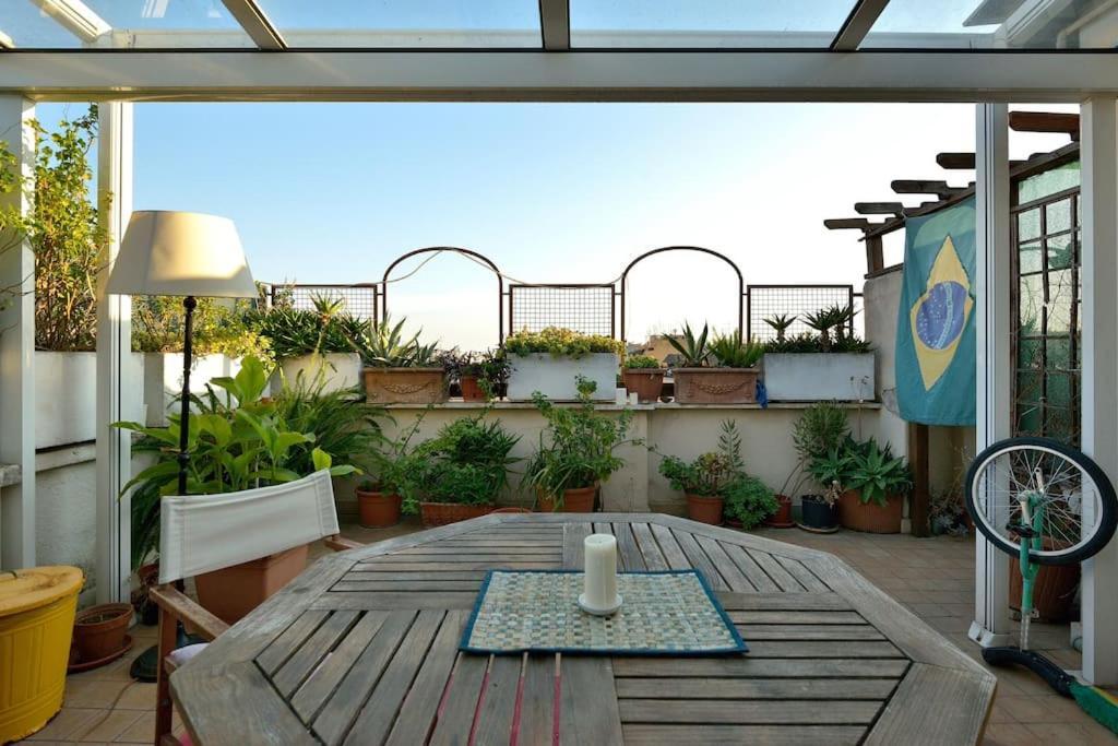 Super Sunny Penthouse With Terrace Roma Exterior foto